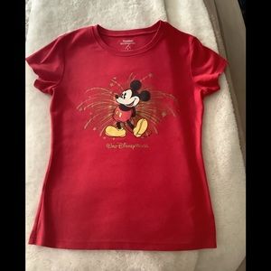 Disney shirt size Med red black gold Walt Disney World with the Mickey M…